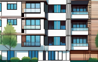 A modern residential building under construction