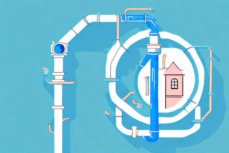 A water pipeline being connected to a residential house