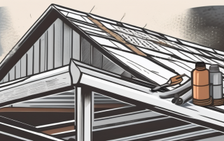 An old asbestos roof undergoing renovation