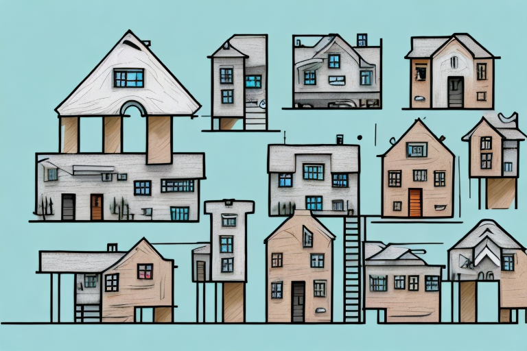 A variety of different sized houses