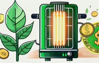 An oil heater with a glow emanating from it