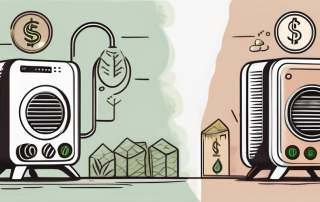 An old gas heater next to a new