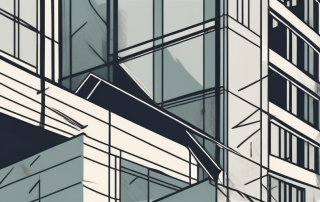 A building under construction with a retroactive arrow circling it