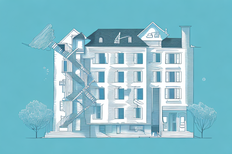 A three-story house with each floor clearly defined