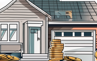 A house under renovation with visible construction elements and tools