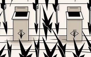 A ballot box with arrows coming in from various directions