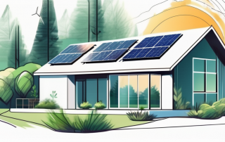 A house with solar panels installed on the roof