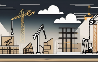 A new construction site with various tools and equipment