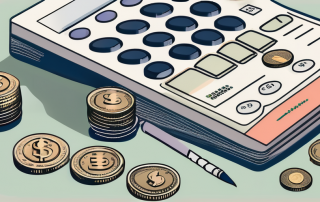 A savings plan document (bausparvertrag) with a calculator