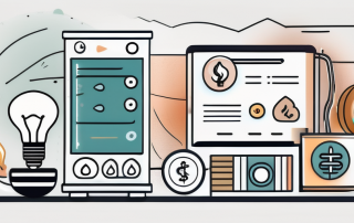 A modern heating system with various components