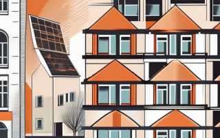 A variety of architectural styles of houses and buildings found in düsseldorf