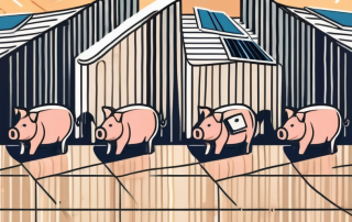 A solar panel with sun rays shining onto it