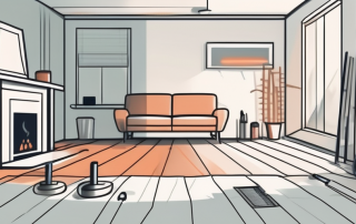 A home interior with a focus on the floor