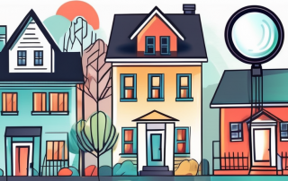 A variety of colorful houses with price tags hanging off them