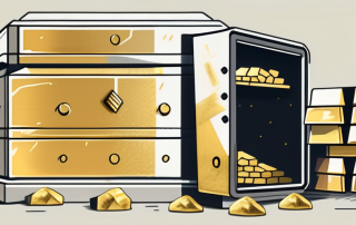 A safe filled with gold bars