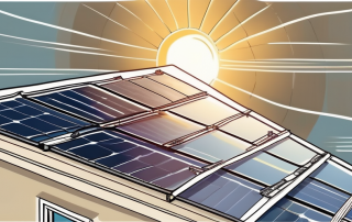 A modern photovoltaic solar panel system installed on a house roof