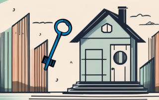 A house with a giant key in the lock