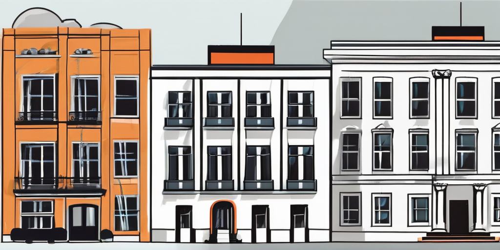 Two contrasting buildings