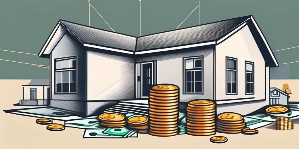 A house under construction with a secure foundation symbolizing equity