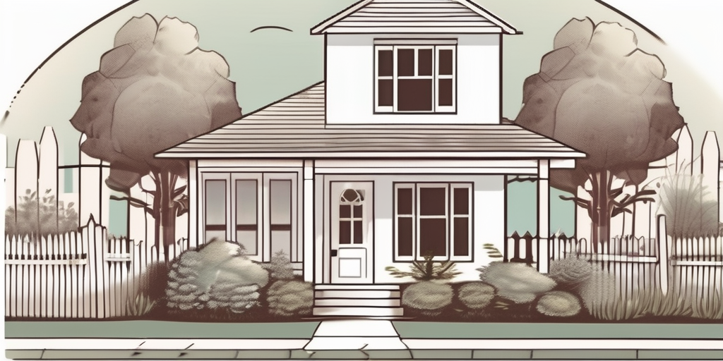 A quaint house with a sold sign in the front yard