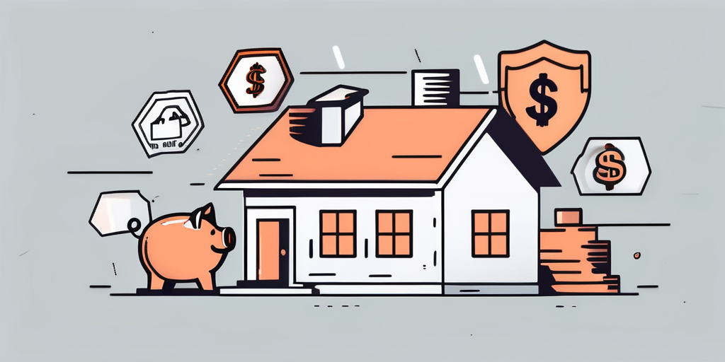 A house with a price tag hanging off of it