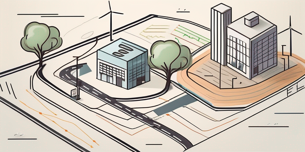 A road map with various routes symbolizing different methods of financing equity