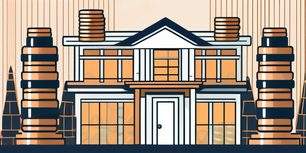 A sturdy house constructed from stacks of coins