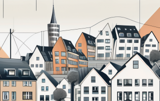 A variety of architectural styles of homes