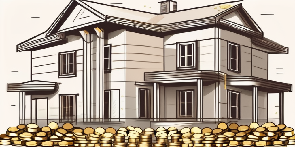 A house with a solid foundation made of gold coins