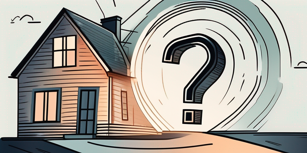 A house with a large question mark hovering above it