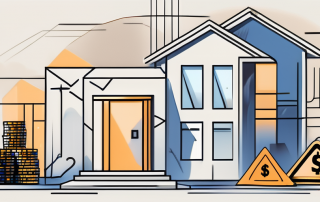 A construction site with a house being built