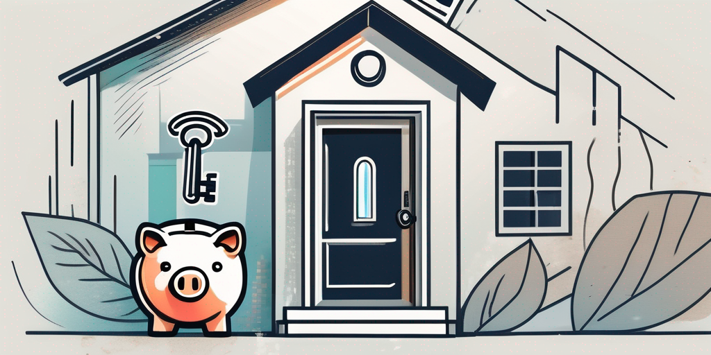 A house with a key in the door