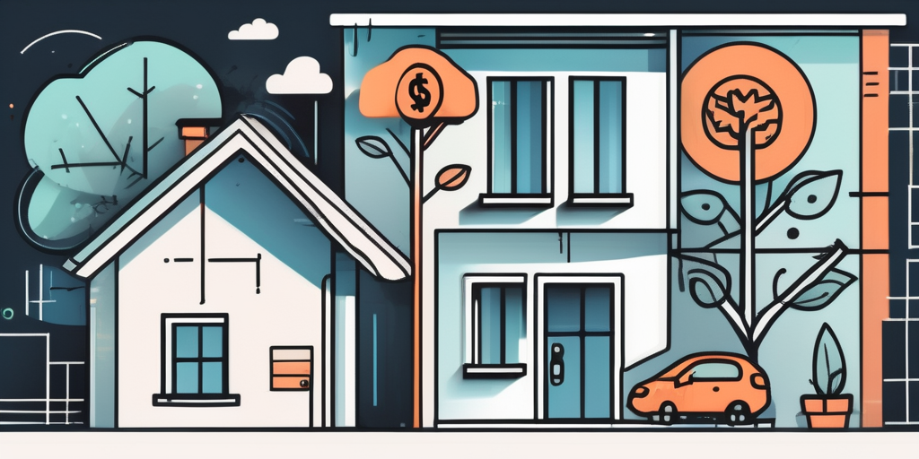 A house with a large key next to it