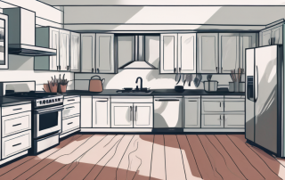 A modern kitchen highlighting different types of exhaust systems like wall-mounted