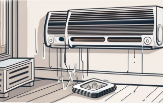 A broken thermostat with visible internal components
