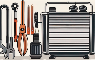 A heating radiator with a thermostat