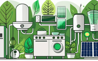 A variety of energy-efficient appliances like solar panels