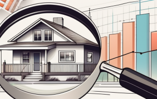 A single-family house with a price tag hanging from it