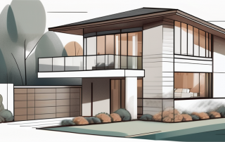 A four-family house with distinct sections