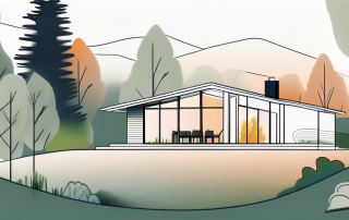 A modern house with a visible heat pump system