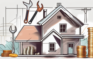 A house undergoing energy-efficient renovations with various tools and equipment