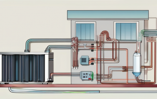 A water-to-water heat pump system