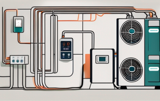 A heat pump with a separate meter attached to it