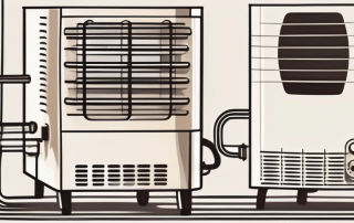 A gas heater and a heat pump side by side