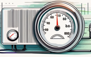A heat pump with a thermometer showing 70 degrees