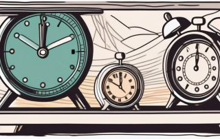 A vintage alarm clock being adjusted