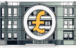 A modern new building under construction with a euro symbol overlay