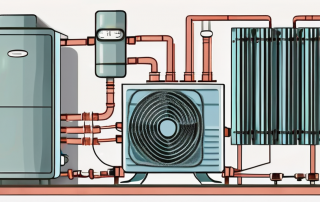 A heat pump and radiators