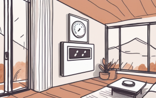 A thermostat set at a comfortable temperature