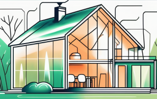 A house being warmed by an innovative system that uses ice